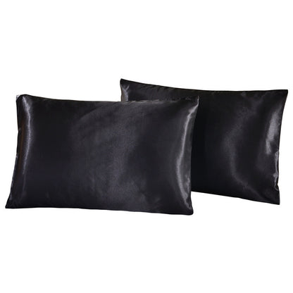 Bedding Pillowcase Pure Color Simple Satin Imitation Silk Pillowcase
