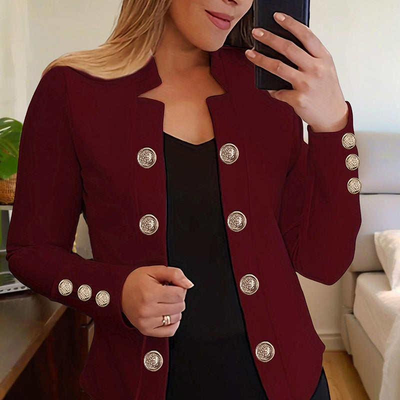 EleganceCurve Double-Breasted Top