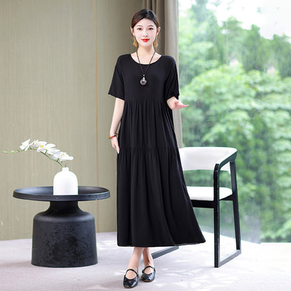 High End Floral Cotton Silk Dress For Women
