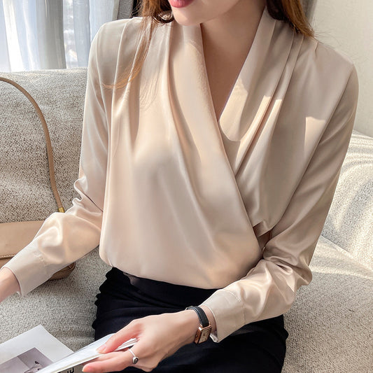 Veloura Mist Satin Chiffon Blouse