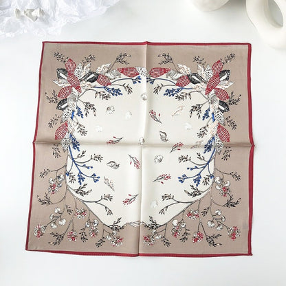 Fashion Simple Women's Silk Floral Scarf