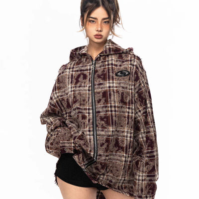 PlaidEra Retro Zip Hoodie