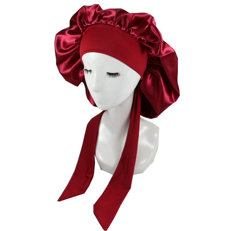 Lace-up Night Silk Home Hat Month