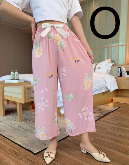 Cotton Silk Pajama Pants, Thin Cotton Silk Wide-leg Pants, Home