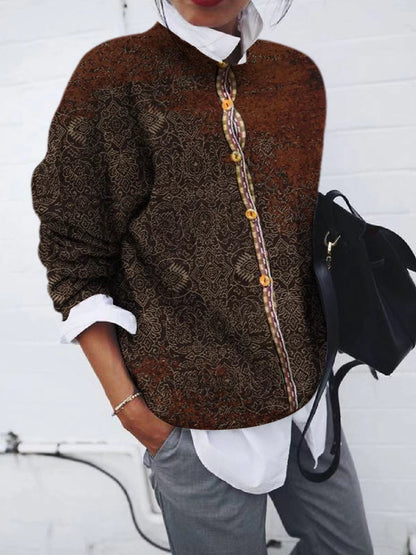 GeoLuxe Brushed Cardigan