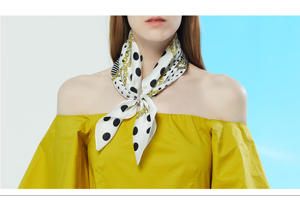 Ladies Scarf Wrapped And Satin Silk