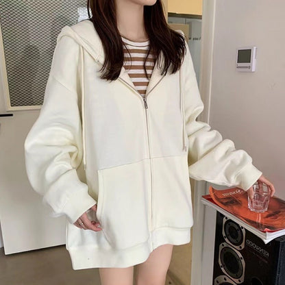 Breezora Hooded Print Sweater Coat