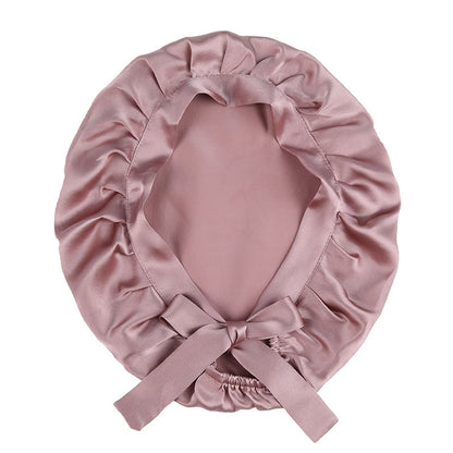 Women's Solid Color Hair Care Silk Nightcap