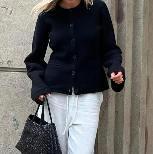 Elegra Slim Cropped Cardigan