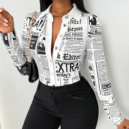 Printella Slim Placket Blouse