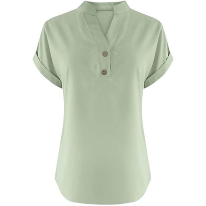 Serenelle V-Button Blouse