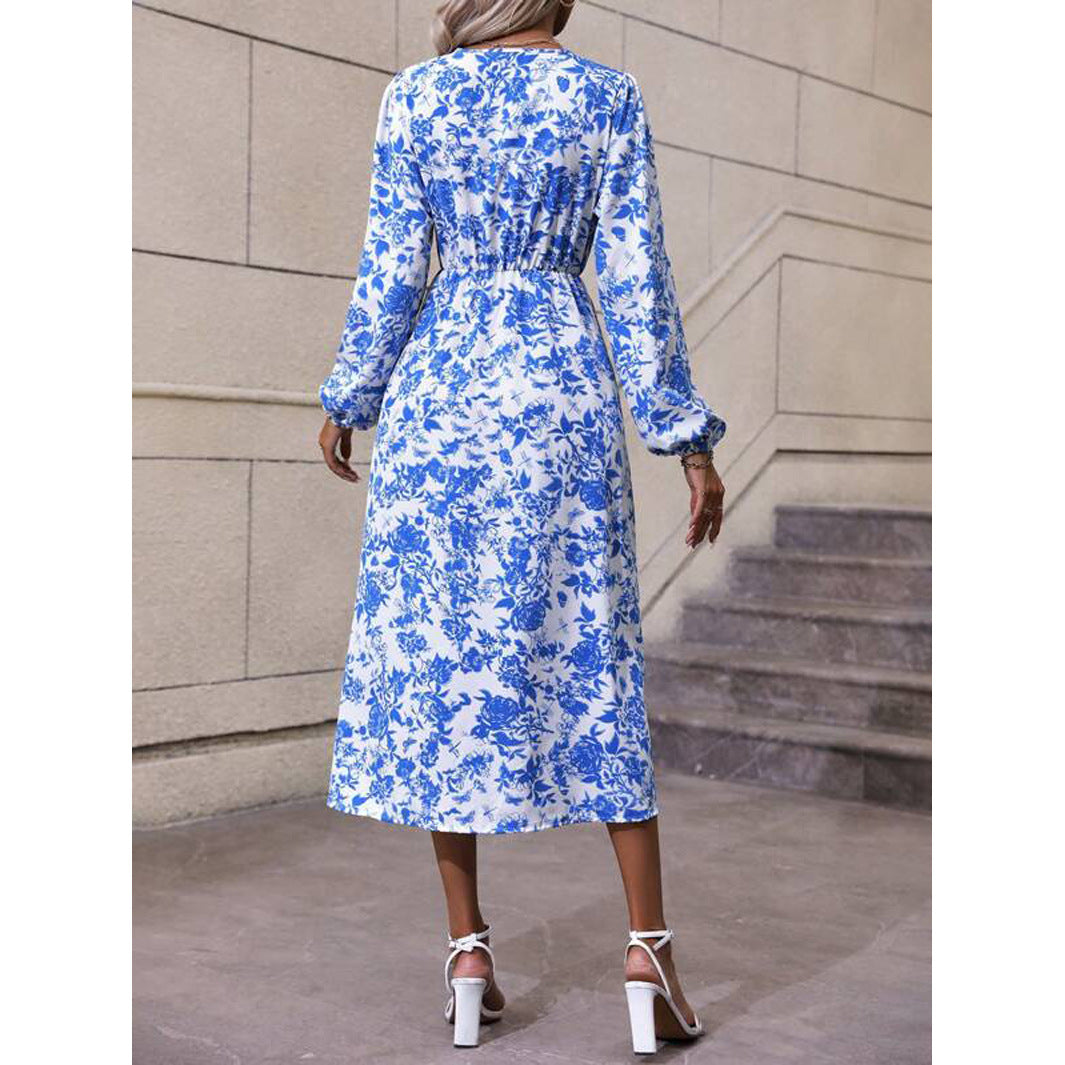 BloomVera Lace-Up Midi Dress
