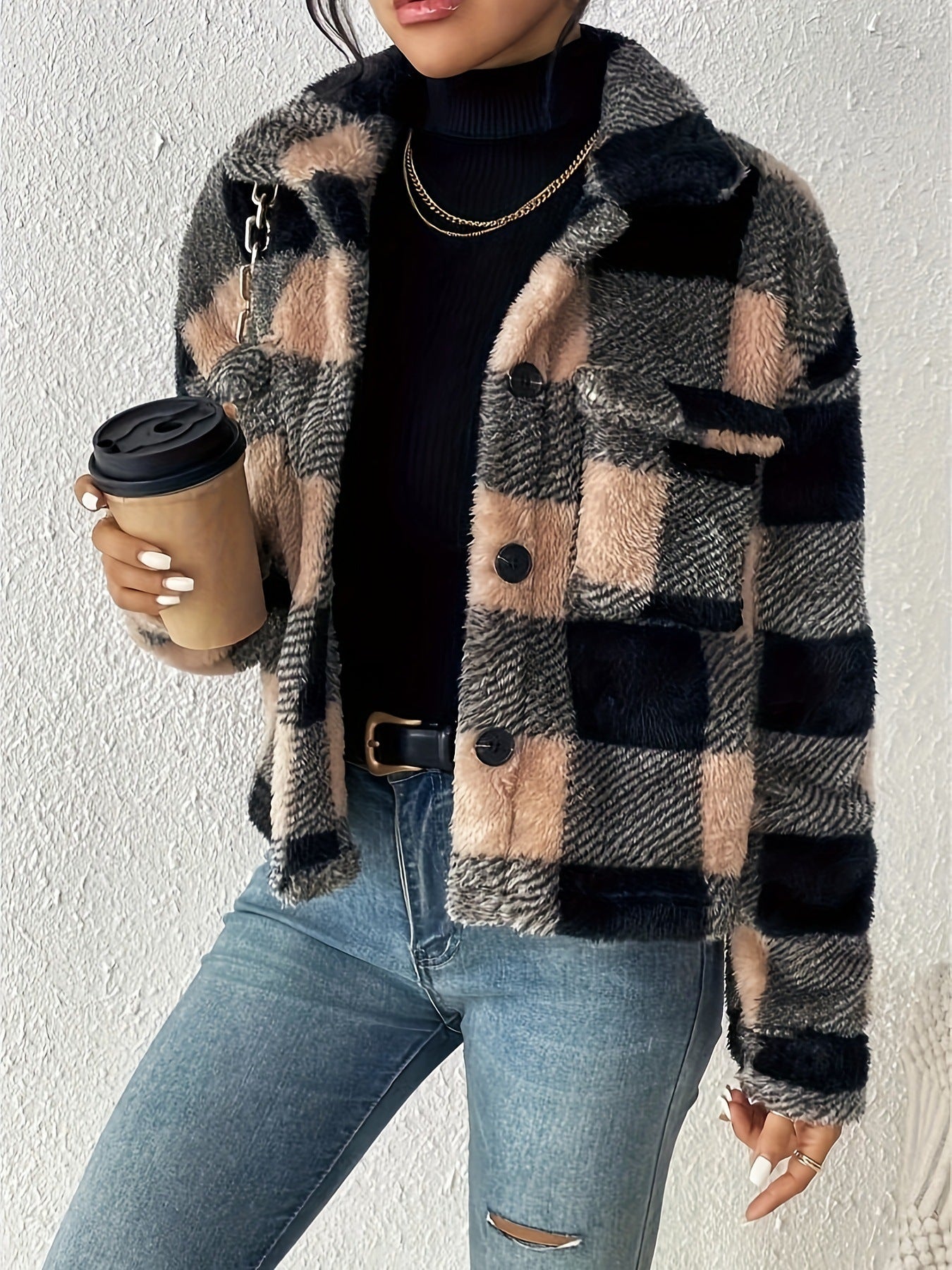 PrintAura Button Cardigan