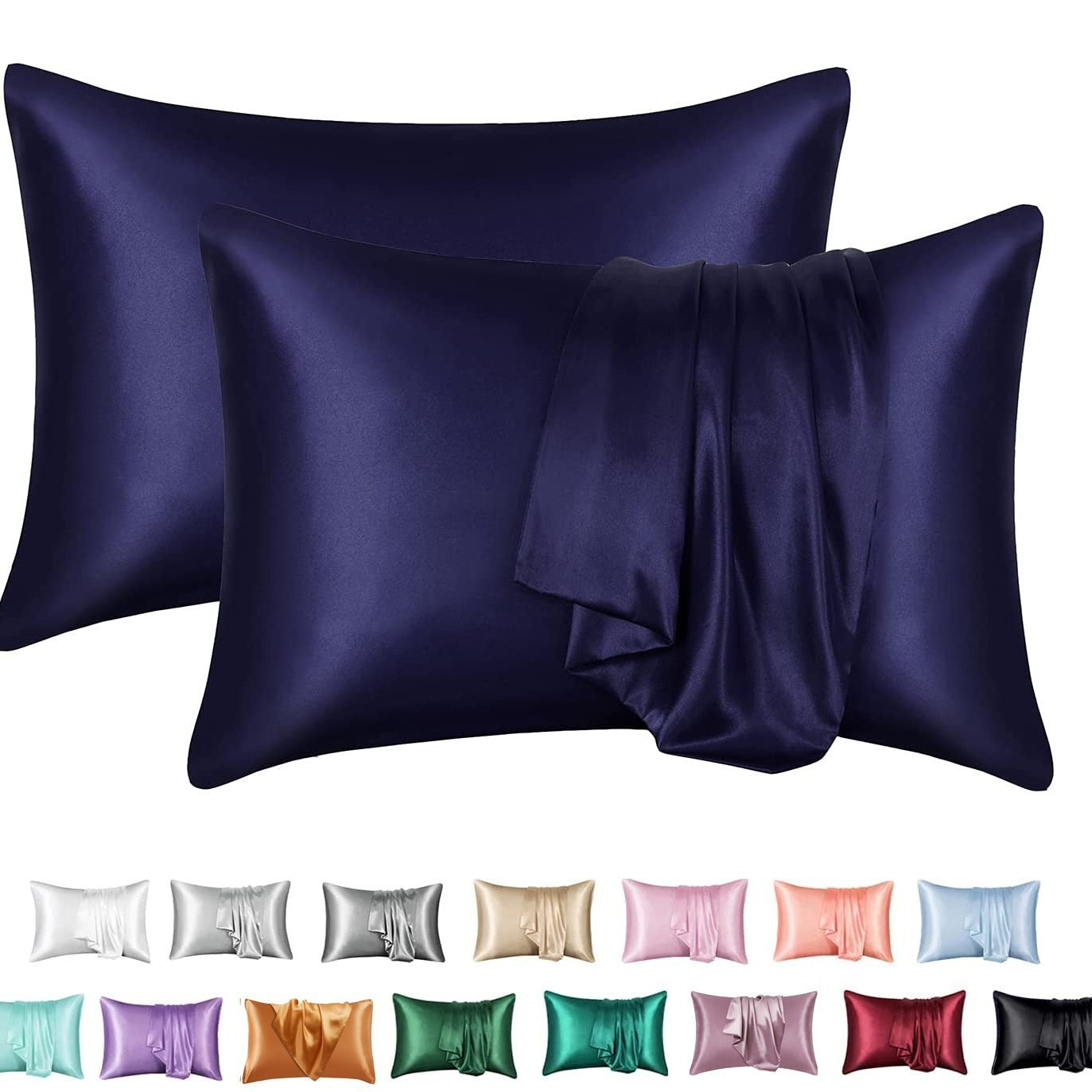 Silk-like Solid Color Pillowcase