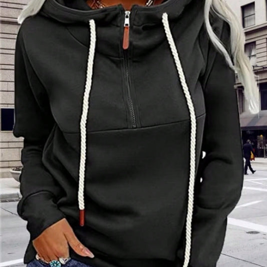 INAWLY SplitZip Luxe Hoodie
