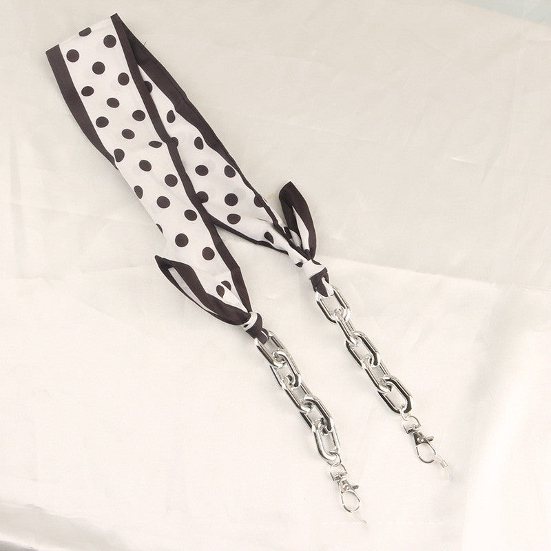 Printed Silk Scarf Eye Chain Hat Windproof Pendant