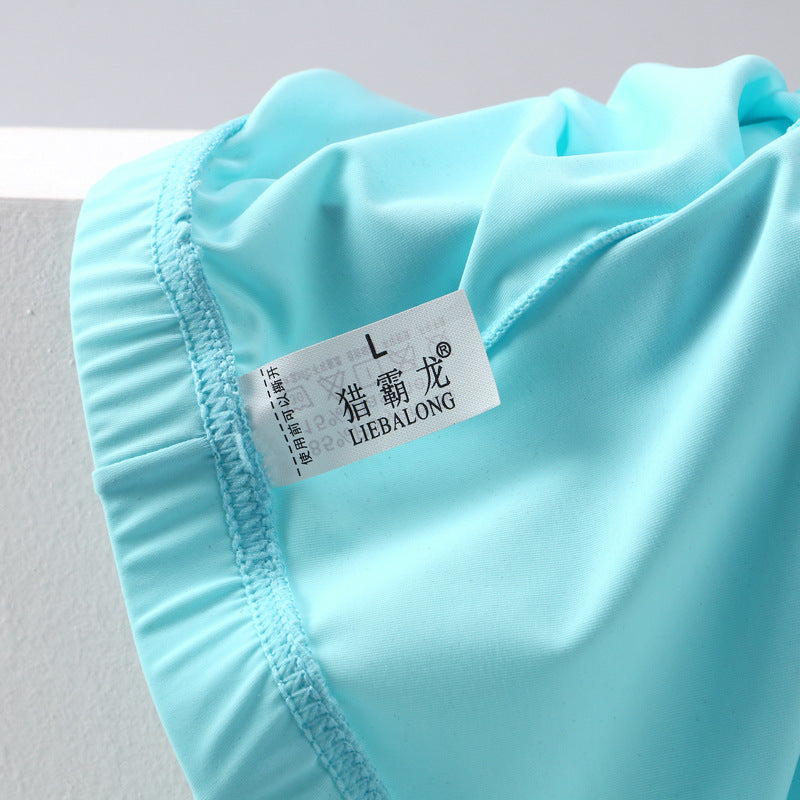 Men's Low Waist Ice Silk Sexy Trend Briefs