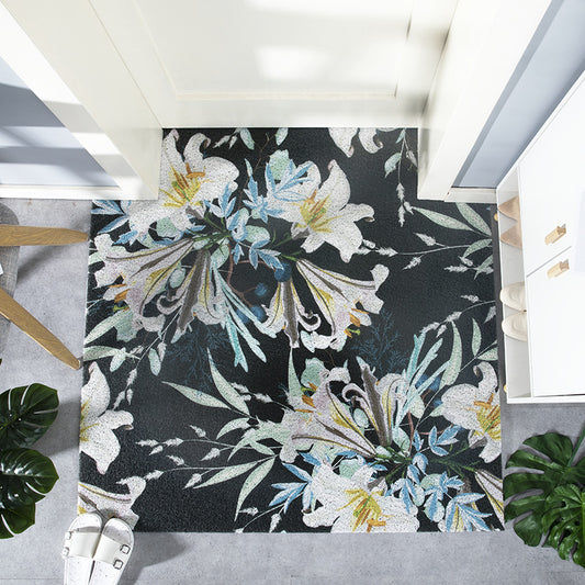 Plant Floral Silk Ring Doormat