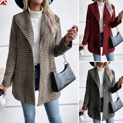 PlaidÉlan Wool Coat