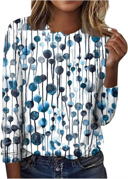 GeoBloom™ Long Sleeve Printed Top