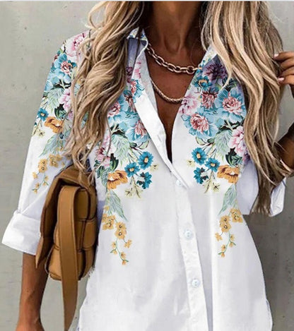 Florévana Print Collar Shirt