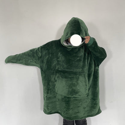 SnugHaven Fleece Nightgown Hoodie