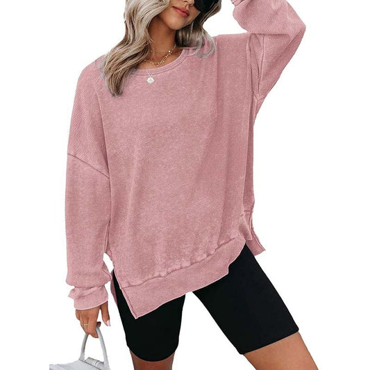 WaffleEase Side-Slit Pullover