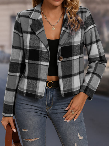 PlaidChic Cropped Blazer