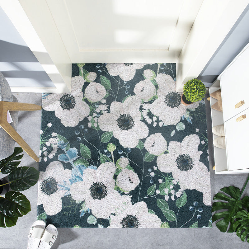 Plant Floral Silk Ring Doormat
