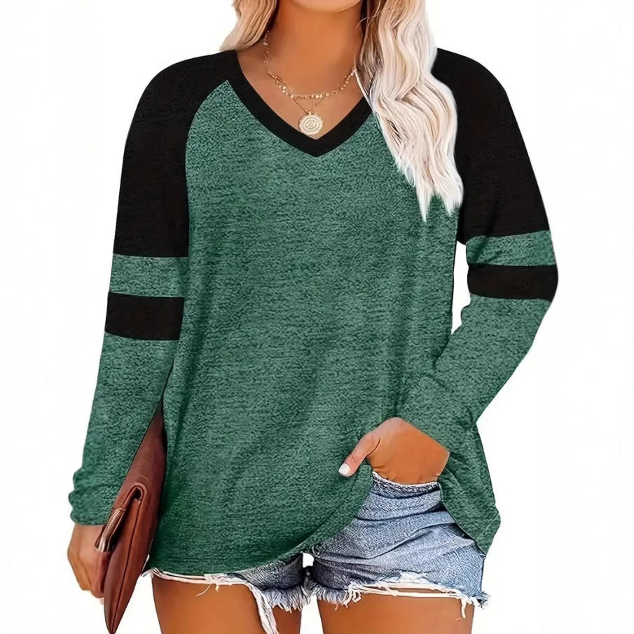 VividEase Oversized V-Neck Top
