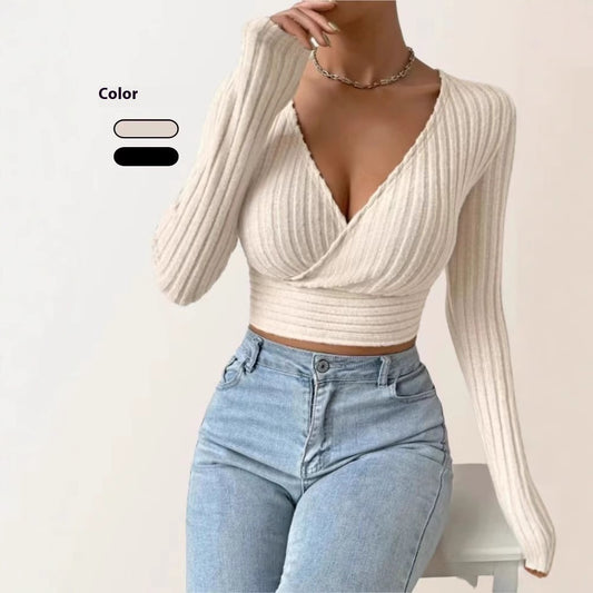 VelviVibe Deep V Knit