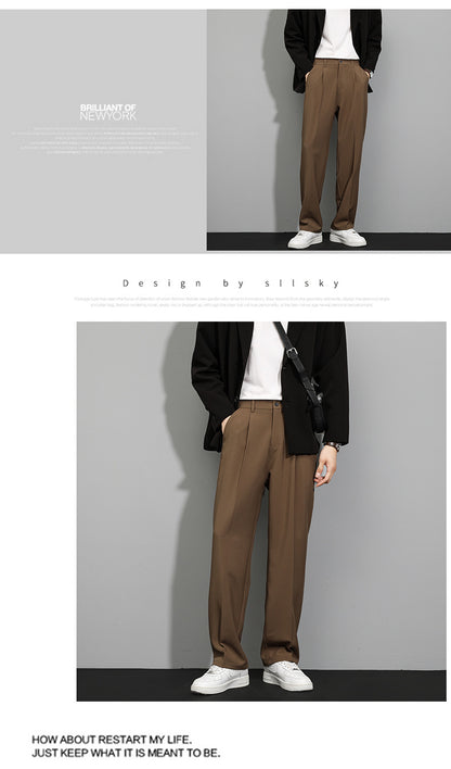 Ice Silk Leisure Summer Men's Slim Trousers