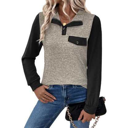 ColorWeave Stand-Collar Cardigan