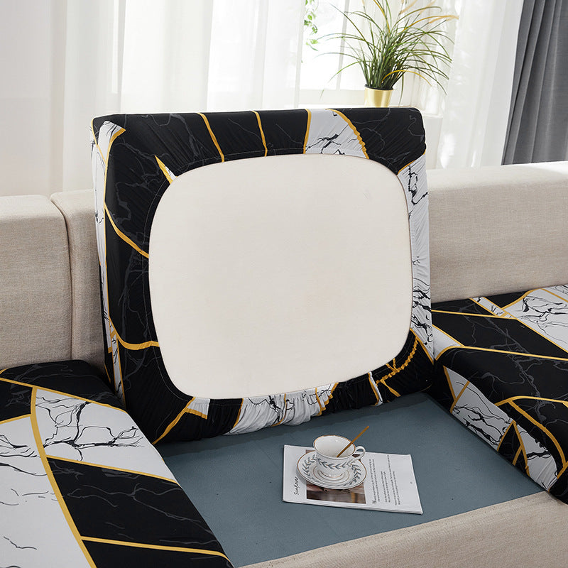 Milk Silk Printed Sofa Seat Cover Stretch Sofa Cushion Cover