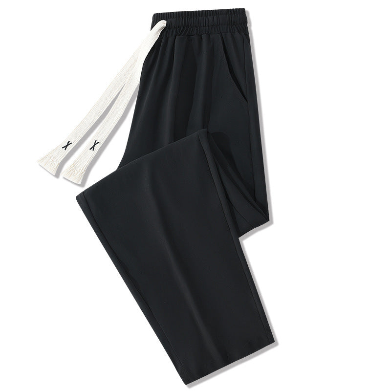 Ice Silk Pants Men's Summer Thin Loose