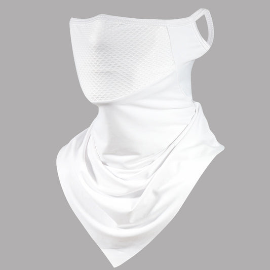 Summer Ice Silk Sunscreen Riding Ear Mask Breathable
