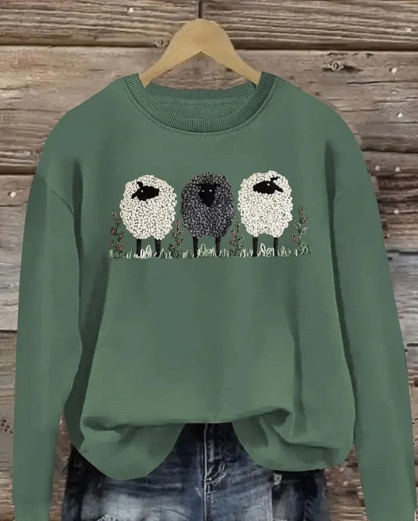 LuxeEase Printed Cashmere Pullover