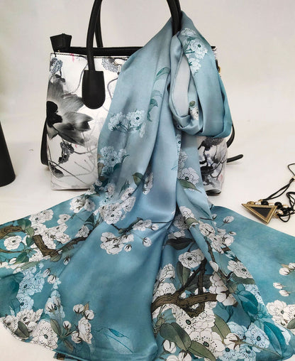 Ladies Fashion High-end Silk Scarf Shawl