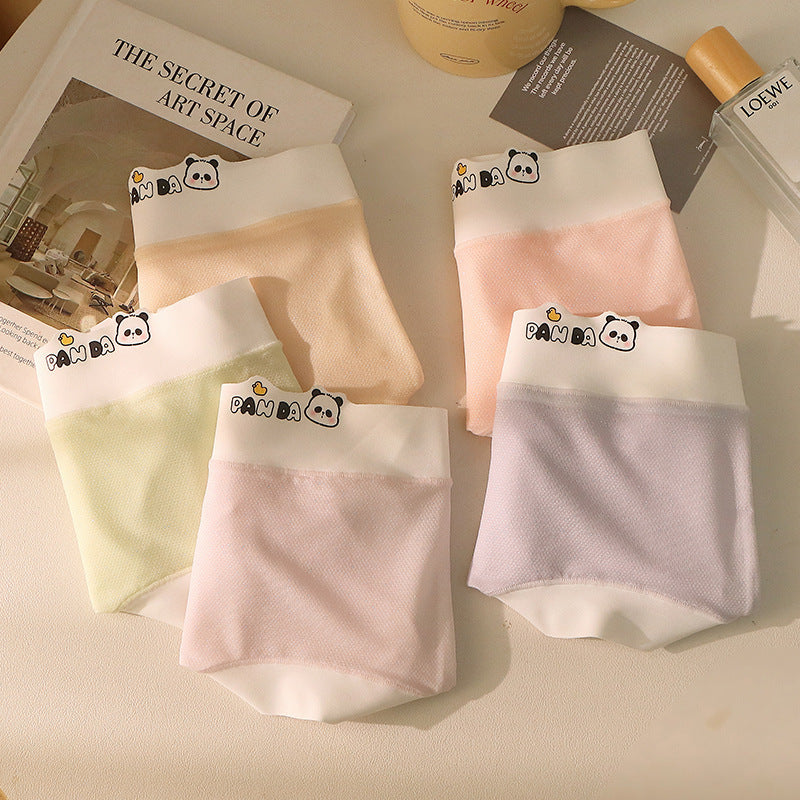 7A Silk Antibacterial Crotch Women's Underwear Mesh Ice Silk Traceless Panties