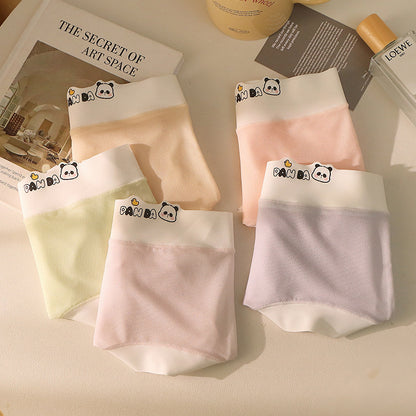 7A Silk Antibacterial Crotch Women's Underwear Mesh Ice Silk Traceless Panties