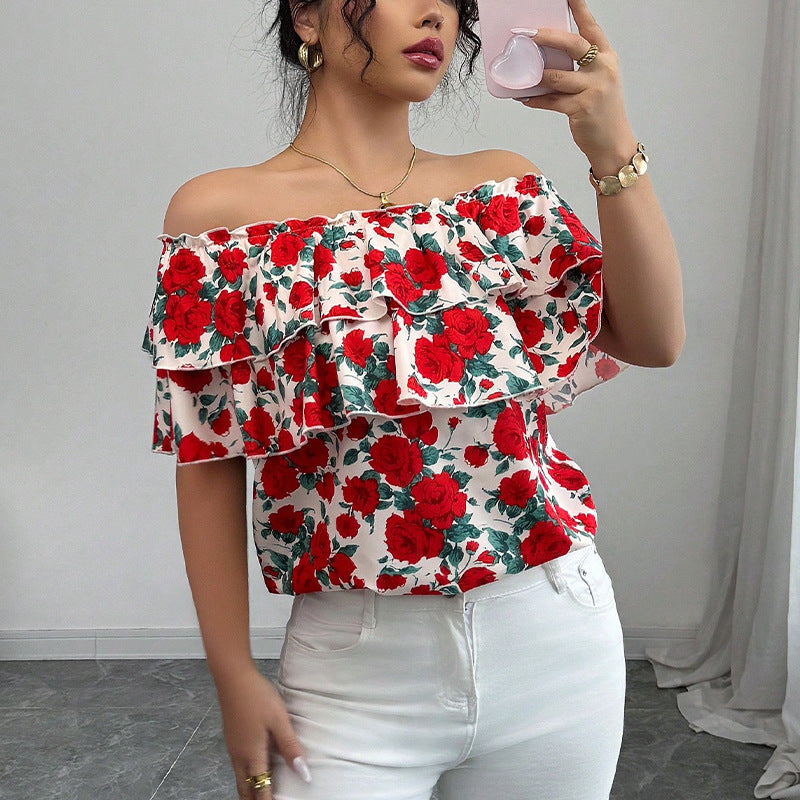 Seraphina Ruffle Off-Shoulder Top