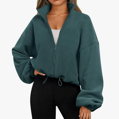 : EaseLuxe Zip Cardigan