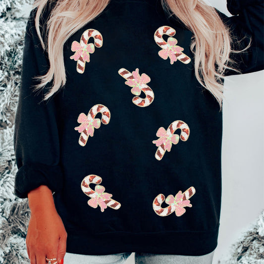 Festive Glow Sequin Sweatshirt