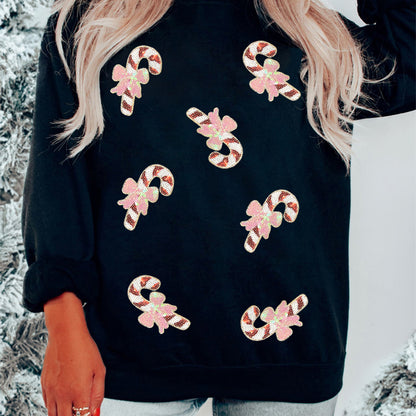 Festive Glow Sequin Sweatshirt