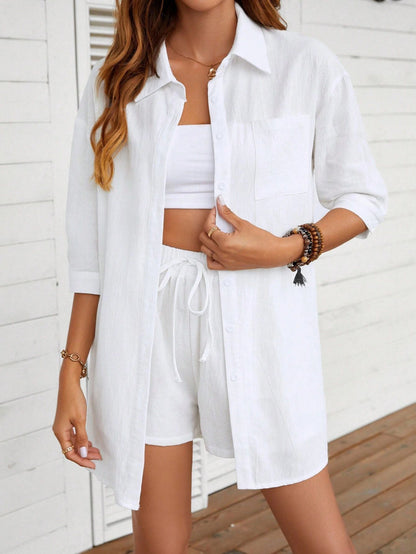 Sorella Single-Breasted Shirt Set