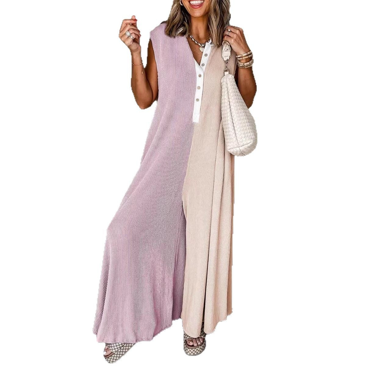 ChromaEase™ Colorblock Jumpsuit