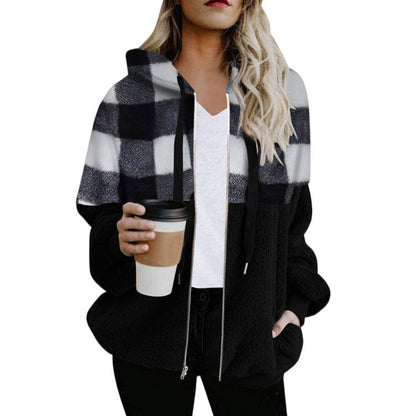 CuddlePlaid Zip Hoodie