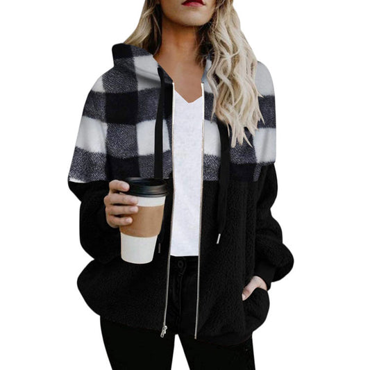 CuddlePlaid Zip Hoodie