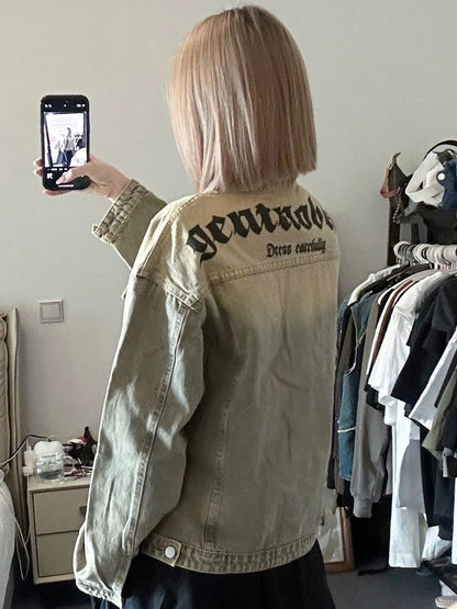 VintageEdge Lapel Denim Coat