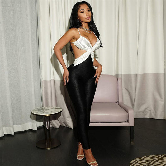 Solar Curve Backless Jumpsuit